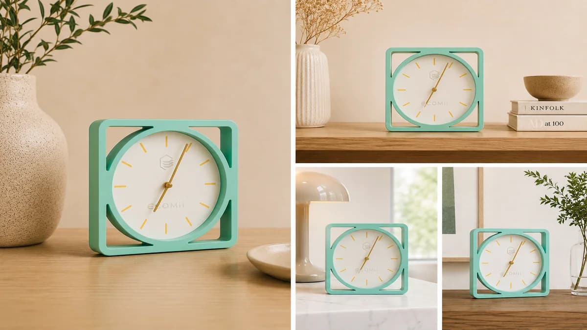 Horloge murale originale : le design géométrique made in France par ECOMii
