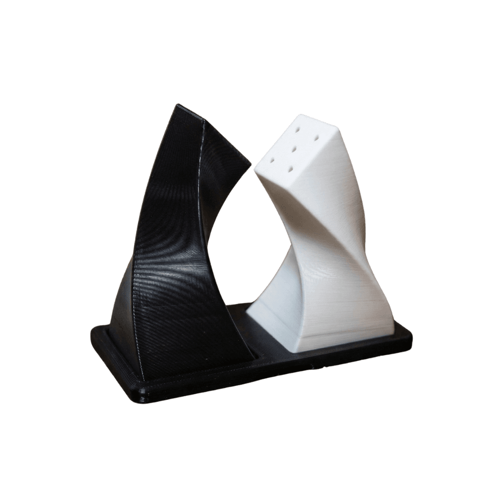 Duo Salière et Poivrier Design Noir & Blanc