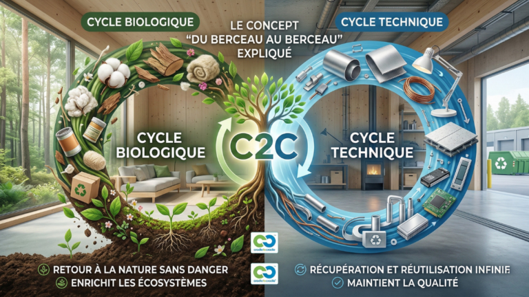Schéma cycle biologique et technique Cradle to Cradle