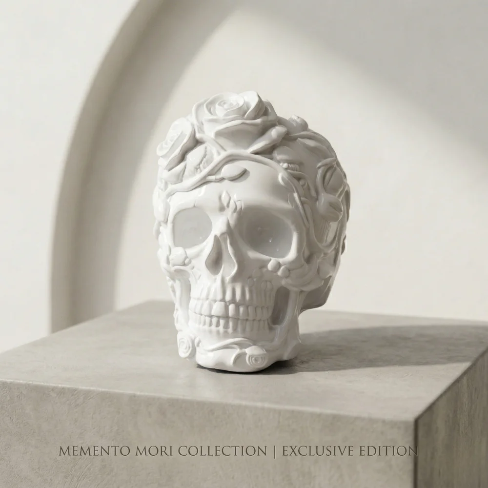 Crâne Décoratif "L'Éternelle" - L'Objet d'Art qui Réinvente Votre Intérieur – Image 4