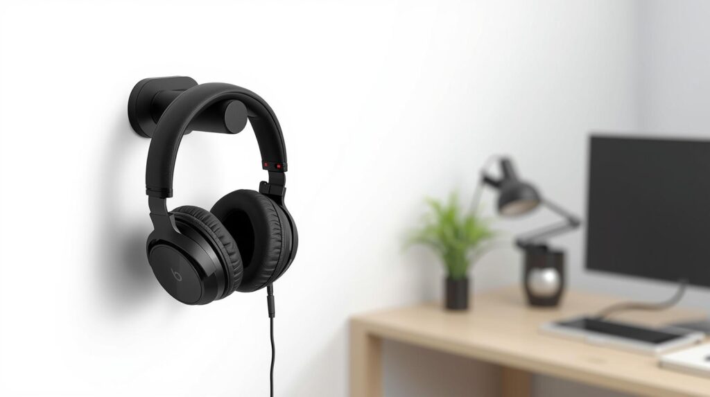 porte casque audio simple mural ecomii